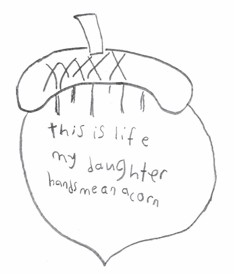 Happy Father's Day! Here's a haiku from my book, children &amp; Bubbles: Haiku on Fatherhood (Red Moon Press, 2023), with illustrations by my daughter.

this is life
my daughter
hands me an acorn

You can order children &amp; bubbles via Red Moon Press' web site:

redmoonpress.com/product/childr…