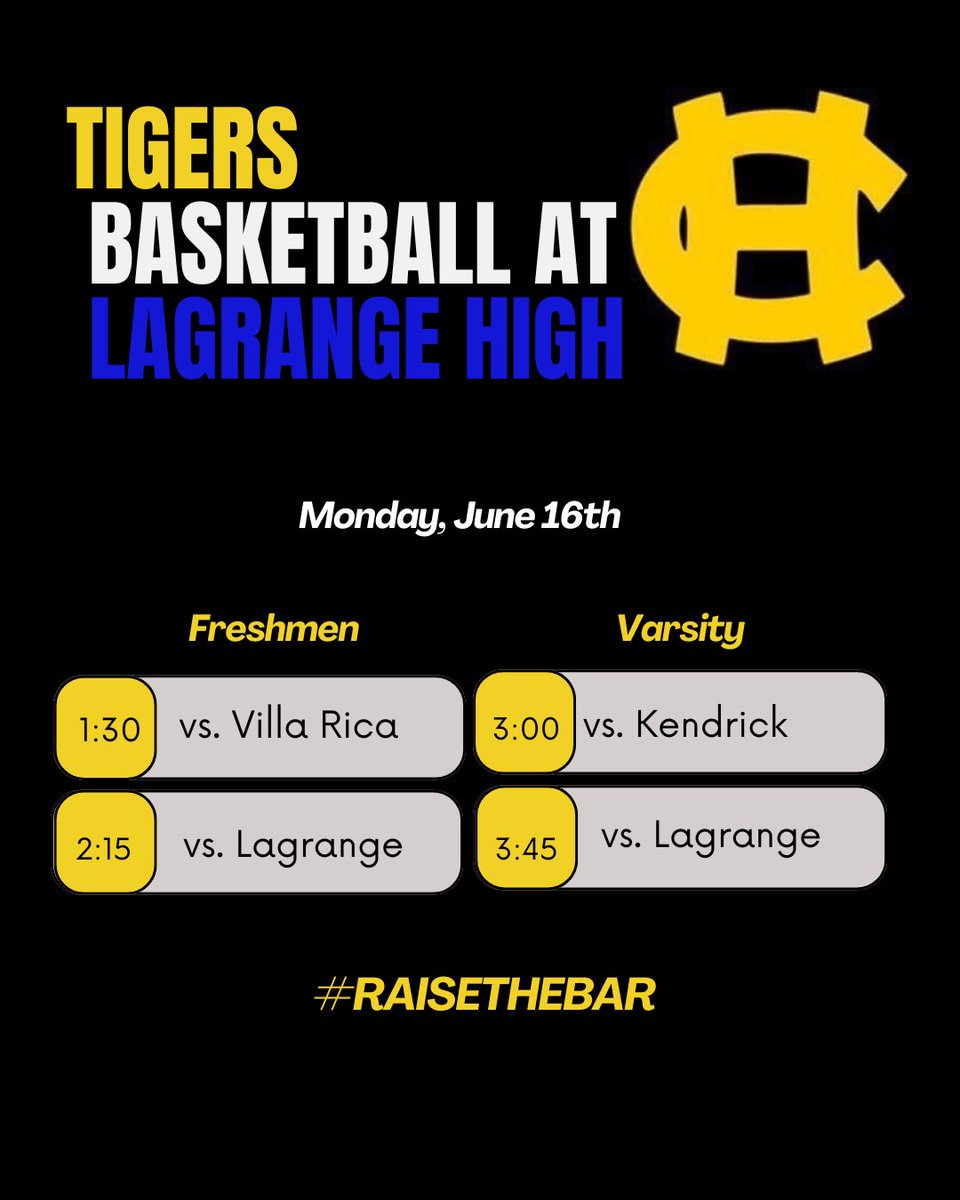 Your Tigers will be in action in LaGrange tomorrow.