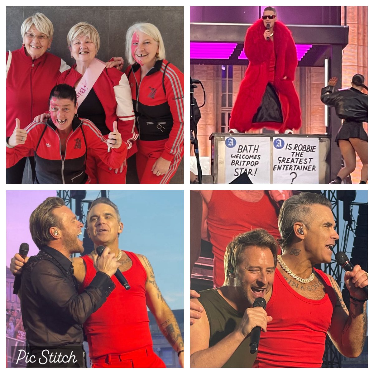 feg2's tweet photo. Cheersey for a fab weekend 😍@robbiewilliams @ollymurs @ChesneyHawkes @THEFEGS #Britpoptour2025 #Kingofentertainment https://t.co/4Bxs4QEIVe