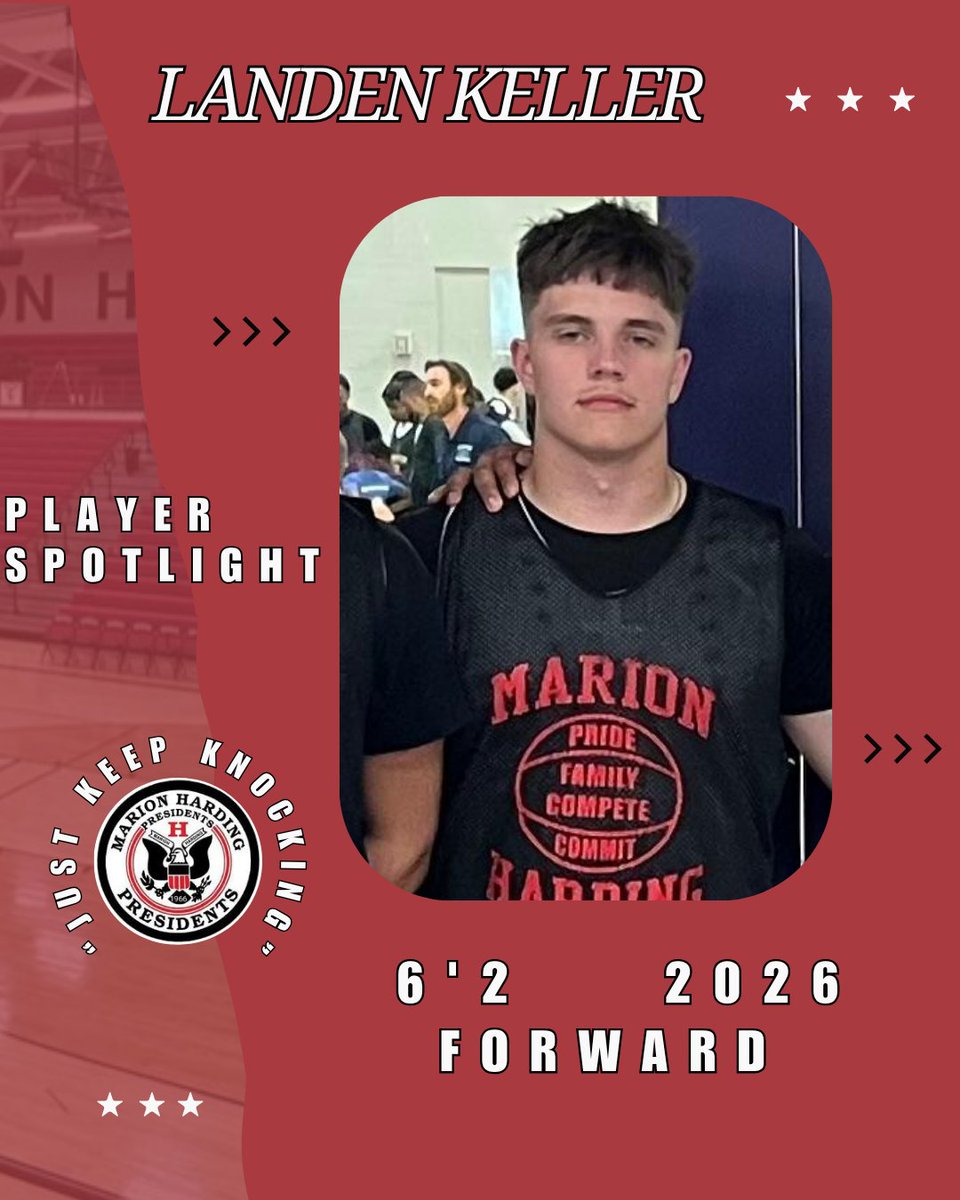 Marion Harding Boys Basketball (@prexyhoops) on Twitter photo Week three bigger than week two! Harding, Grant, and all of Marion's Youth involved! Congratulations to <a href="/LandenKell73981/">Landen Keller</a> for earning our Player Spotlight of the Week! #JustKeepKnockin
<a href="/HardingPrexies/">Harding Presidents</a> Week three bigger than week two! Harding, Grant, and all of Marion's Youth involved! Congratulations to <a href="/LandenKell73981/">Landen Keller</a> for earning our Player Spotlight of the Week! #JustKeepKnockin
<a href="/HardingPrexies/">Harding Presidents</a>