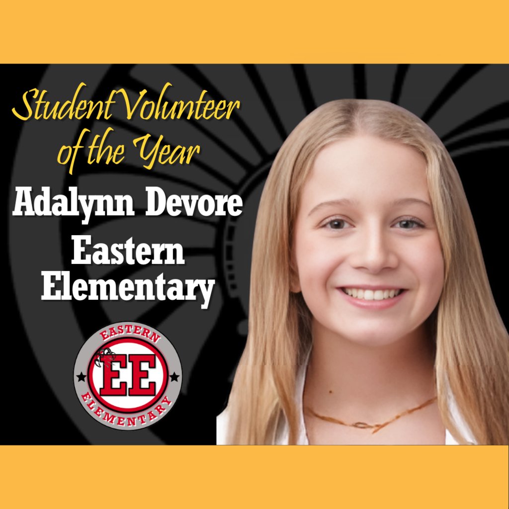 Congratulations to Adalynn Devore! Adalynn was recognized by the board and TJ Community Mission Foundation as Eastern Elementary Student Volunteer of the Year!
#WeareBC