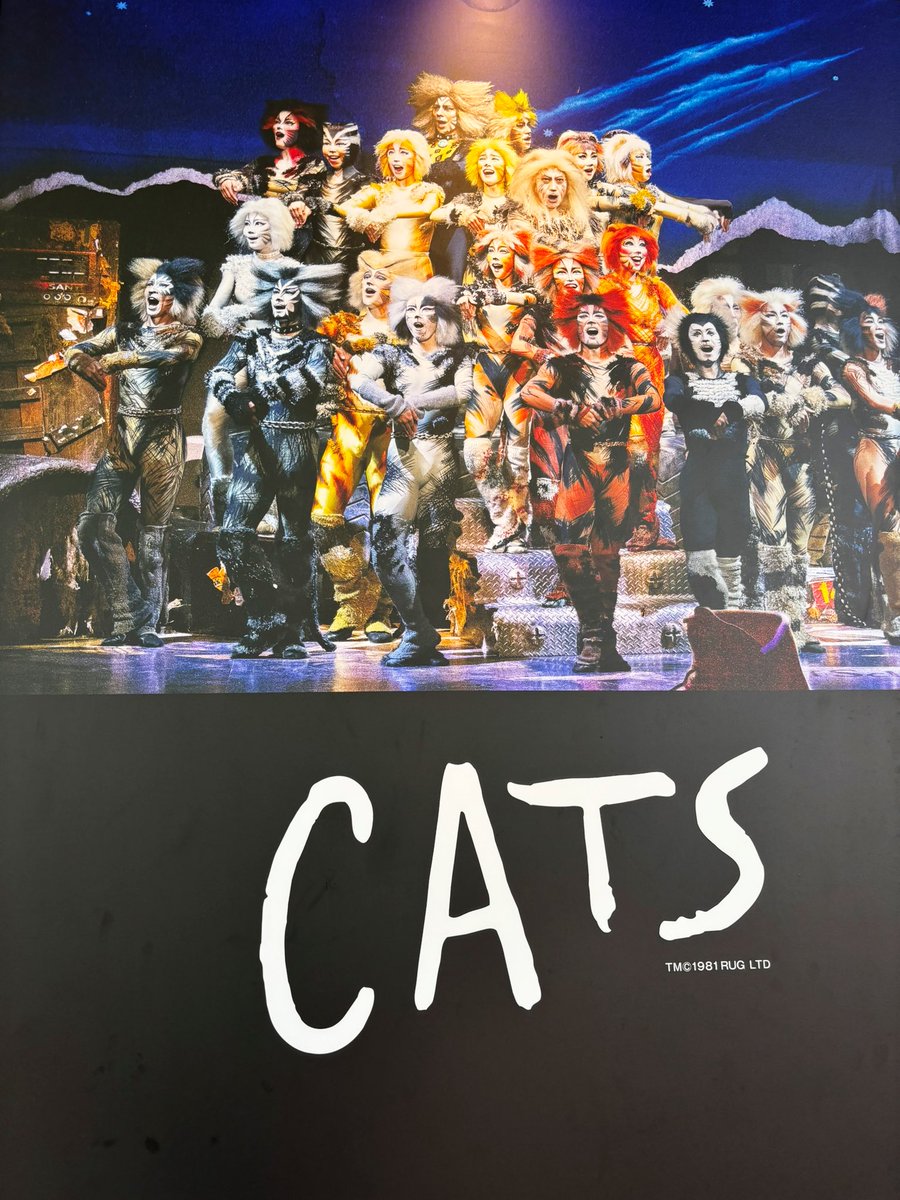 rietautautau's tweet photo. Cats観てきました😺
あまりに素晴らしい歌声���
涙が出てしまった…😹
本当に素晴らしいミュージカルでした
行けてよかった😹✨✨
#劇団四季
#cats 
#グリザベラ
#木村智秋
#仙台公演
#ケントス
#ケントス仙台
#スイートポップキャンディ https://t.co/d3UWuDZjZC