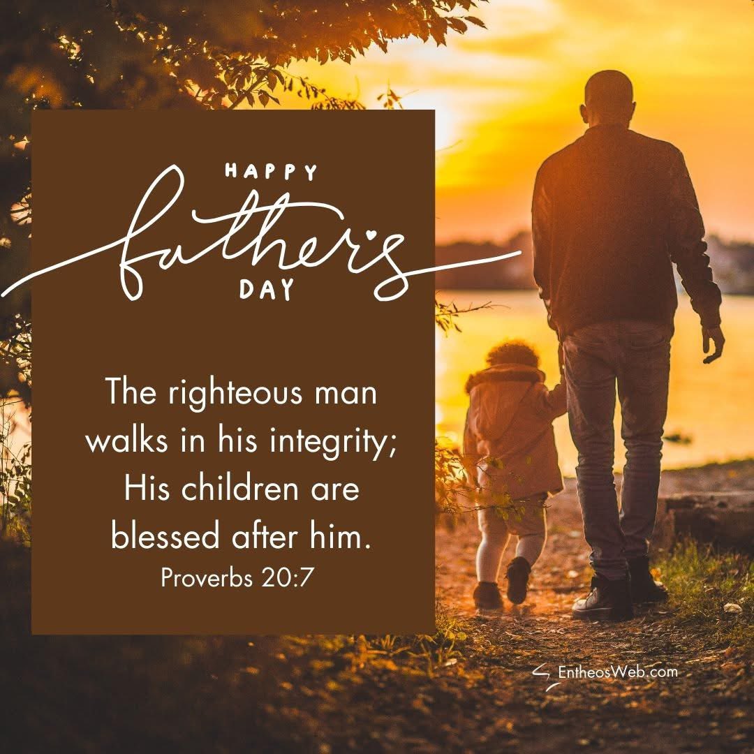 Happy Father’s Day! 

A man of integrity is characterized by honesty, strong moral principles, and unwavering commitment to doing what is right, even when faced with difficult circumstances. To every dad that leads with faith, strength, and humility - you are cherished more than
