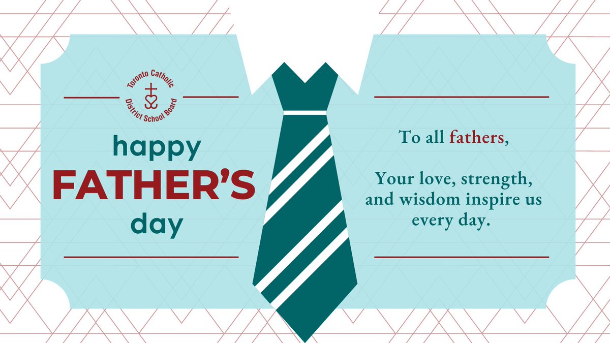 Happy #FathersDay to all the amazing dads, especially those in the #TCDSB community! 

Thank you for your love, guidance, and strength.