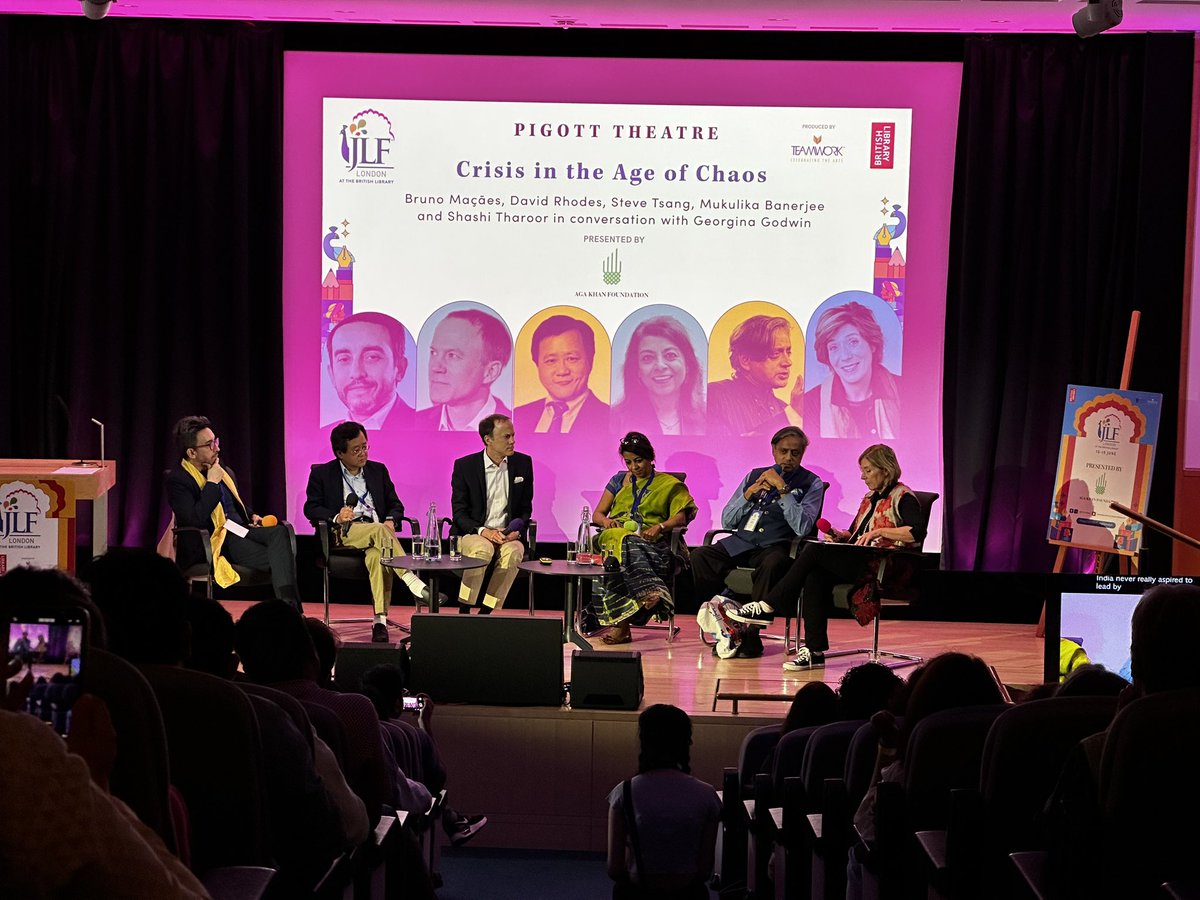 Jain_Akanksha_'s tweet image. Crisis in the age of chaos, with @ShashiTharoor. Wonderful discussion and opportunity at the @JLFLitfest ##JLFLONDON2025 @britishlibrary @inBritish