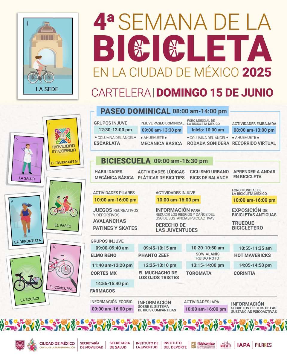 Festeja el #DíaDelPadre con las actividades que tenemos en la #SemanaDeLaBici 👨🚲