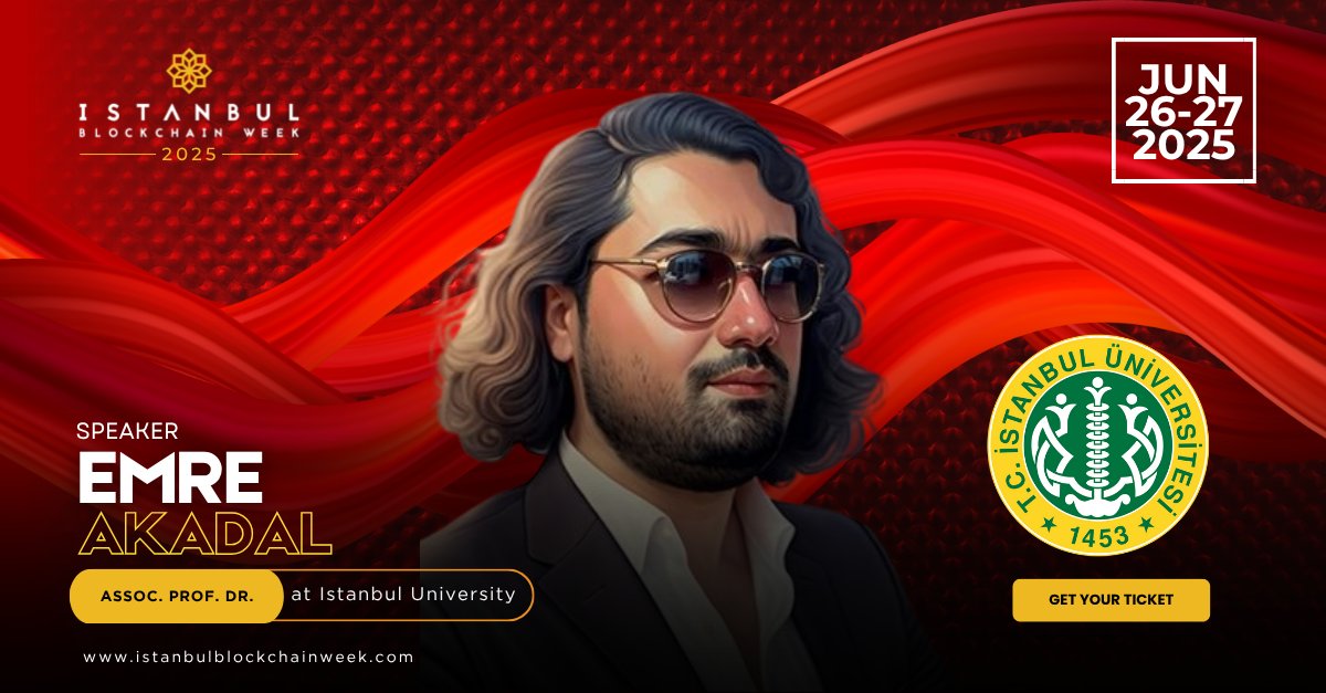 Istanbul Blockchain Week (@istanbulblockwk) on Twitter photo 📢 Speaker Announcement 💥
We’re thrilled to welcome <a href="/emreakadal/">Emre Akadal</a>, Assoc. Prof. Dr. at Istanbul University, to #IBW2025!
Join us at the event of the year, where Web3, AI, and Crypto leaders connect, build, and innovate.
📍 June 26–27, 2025 | Istanbul
🎟️ Secure your ticket 📢 Speaker Announcement 💥
We’re thrilled to welcome <a href="/emreakadal/">Emre Akadal</a>, Assoc. Prof. Dr. at Istanbul University, to #IBW2025!
Join us at the event of the year, where Web3, AI, and Crypto leaders connect, build, and innovate.
📍 June 26–27, 2025 | Istanbul
🎟️ Secure your ticket