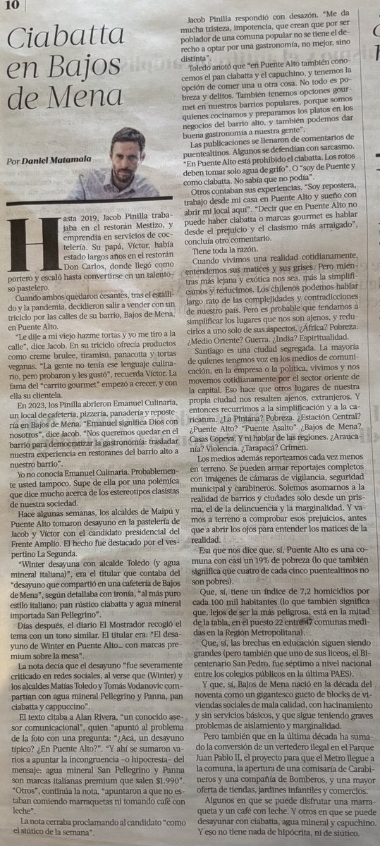 Ciabatta en Bajos de Mena