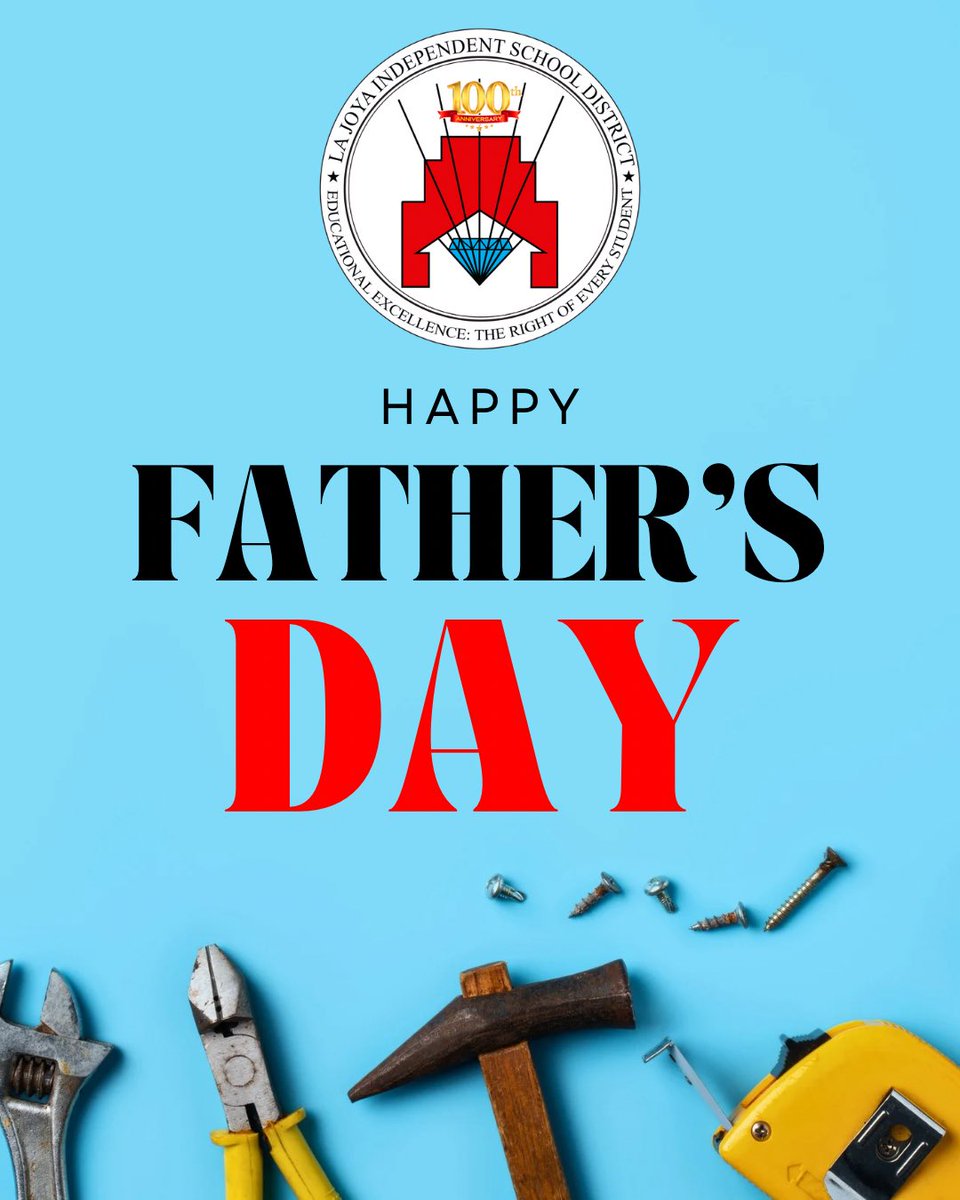 Happy Father’s Day from La Joya ISD! 🎉

Today, we celebrate all the incredible dads, grandfathers, and father figures who inspire, guide, and support our students every single day. 💪💙 Your love, dedication, and wisdom help shape not just your children, but the future of our