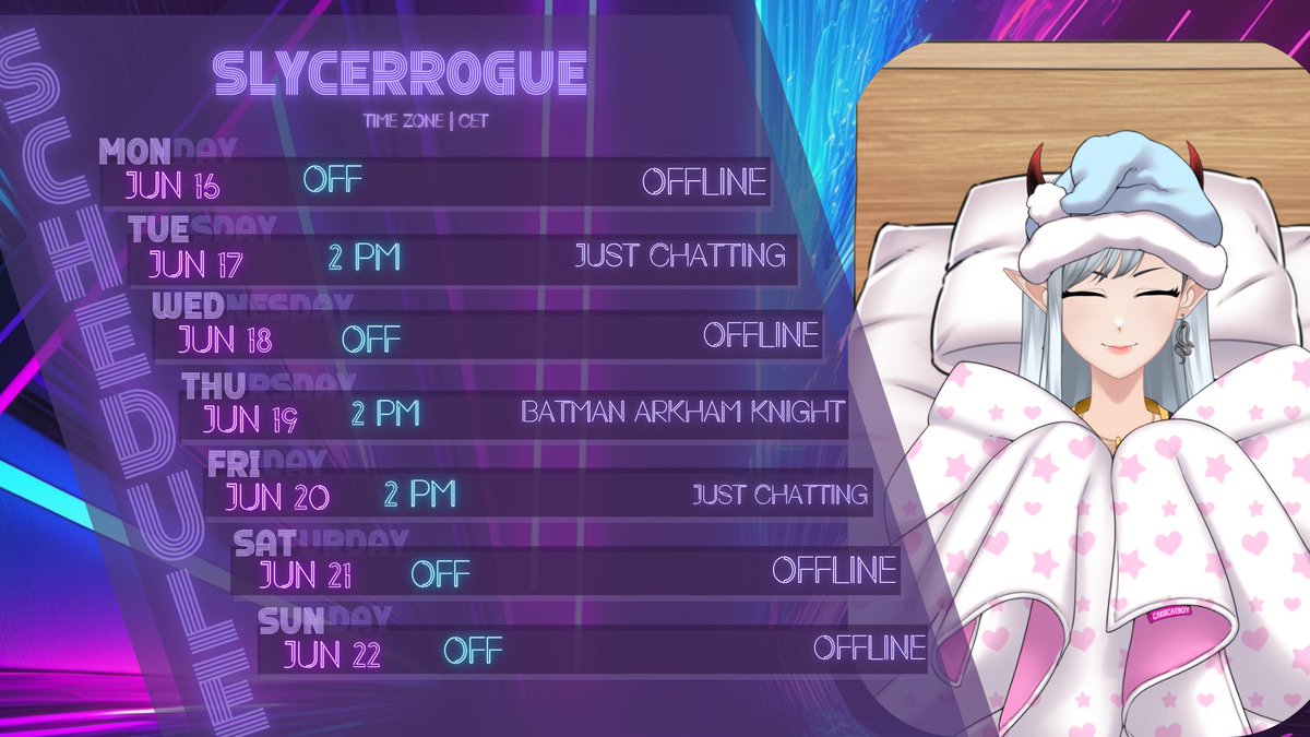 Here, you take the schedule and i will stay in bed and sleep. Deal? Deal. and yes 2 times just chatting. I know i know, you already had it three times but i feel like it.