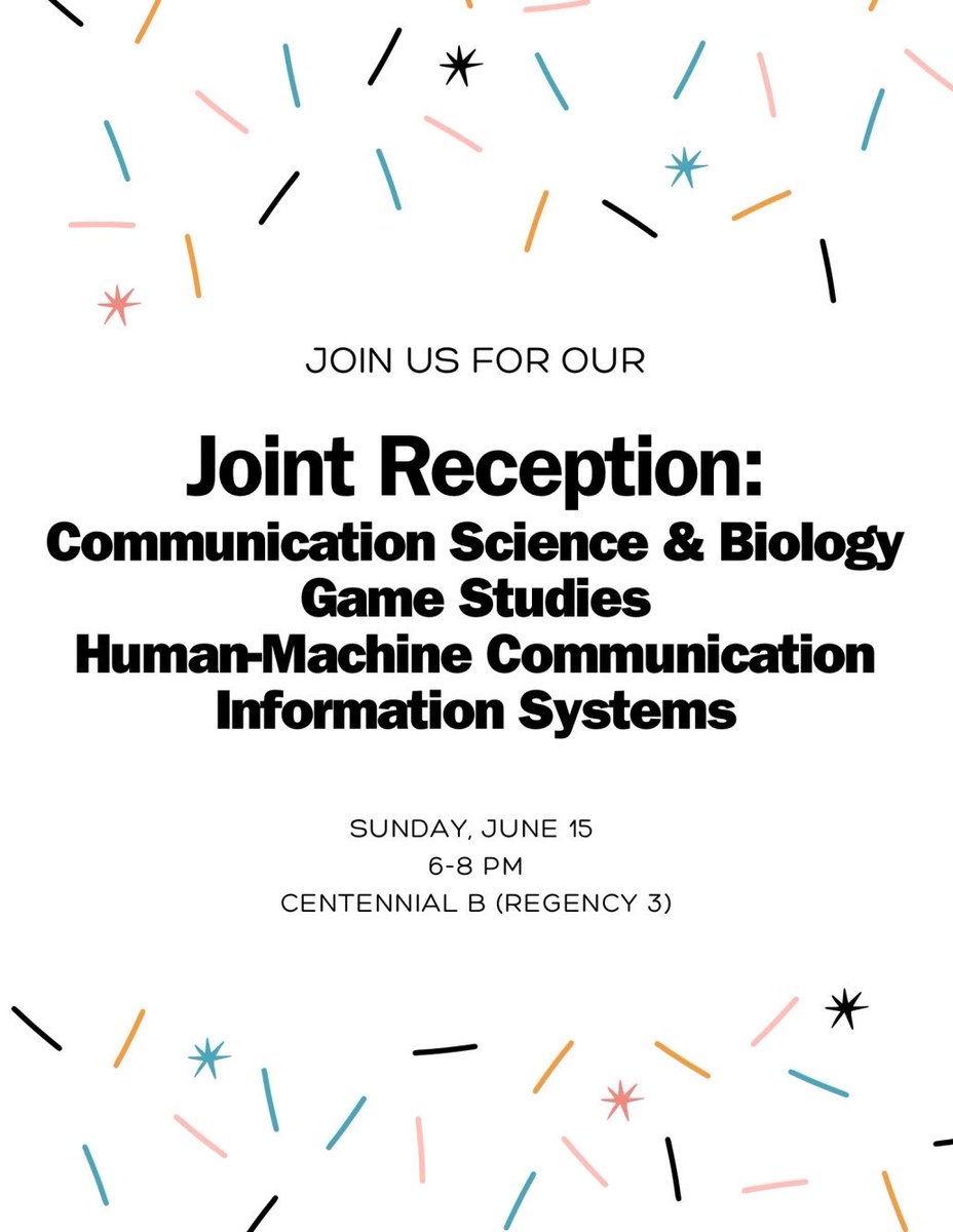 Join us today at our joint reception 😎！
We will also have our Top Paper sessions starting at 1:30 following by business meeting at 4:30