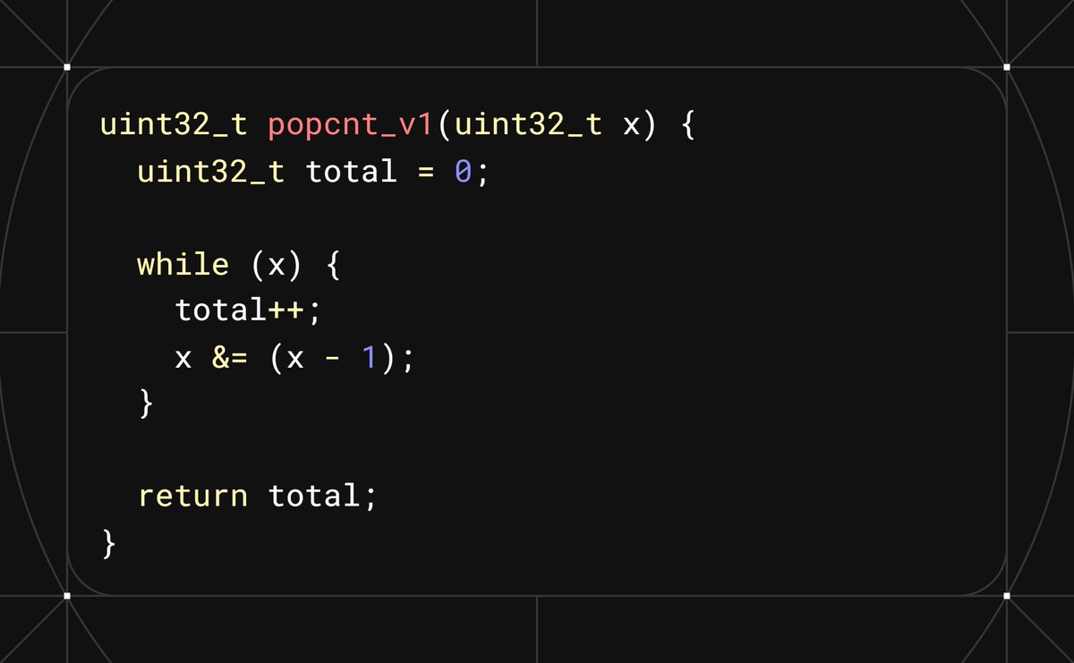 adii_motale's tweet image. Optimizing for performance is always fun. Created "scalar" impl of popcnt, ideal for systems w/o a special popcnt instruction