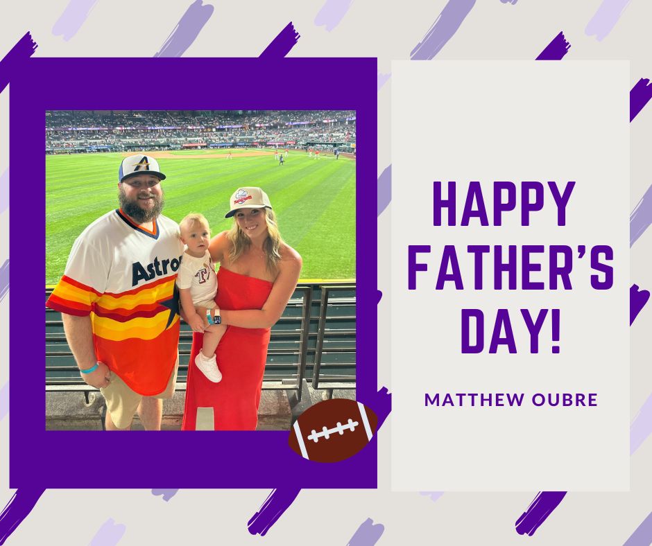 CruFootball's tweet image. 💜 happy father&apos;s day 💜