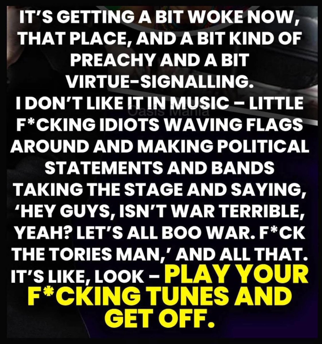 Noel Gallagher on Glastonbury