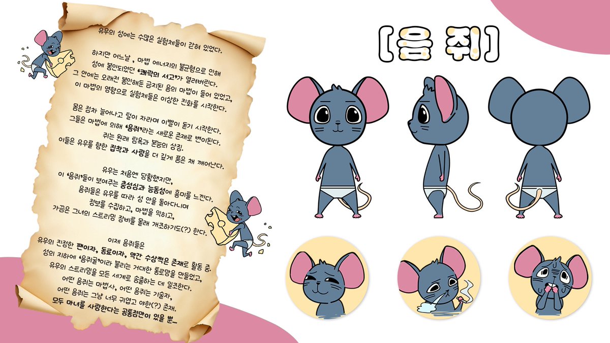 음쥐 설정표
스토리가 잘 안보이겠지만
그건 카페에 올려놨습니다..