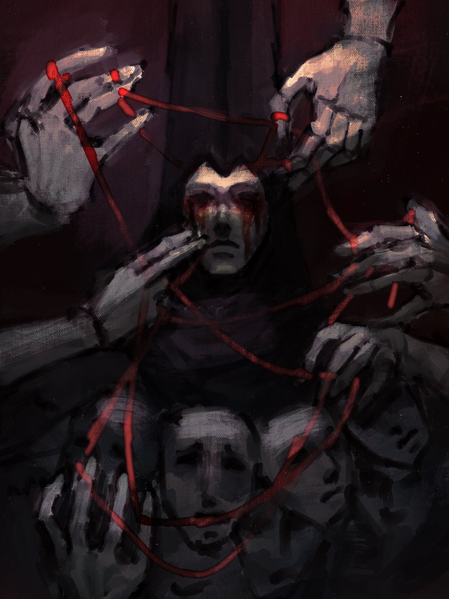 Jueyang123's tweet image. 🫀atone for one's crime🩸
#darkdeception 
#darkdeceptionfanart 
#Puppetking