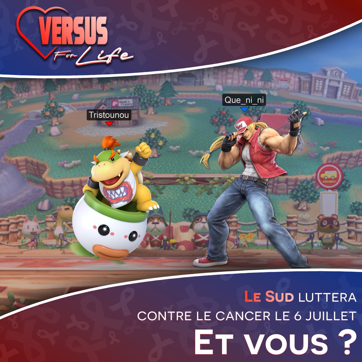 VSV26K's tweet image. 🎮 Cette fois, c'est l'Occitanie que nous mettons à l’honneur et qui fera également le déplacement jusqu’à Valence pour le VS4L ! 🎗️
Merci à :
@Tristounou de Nîmes
et
@Quenini_ssb de Neffiès
📅 RDV le 6 juillet au @HuB_esport_FR
🔗 Inscriptions : start.gg/tournament/ver…