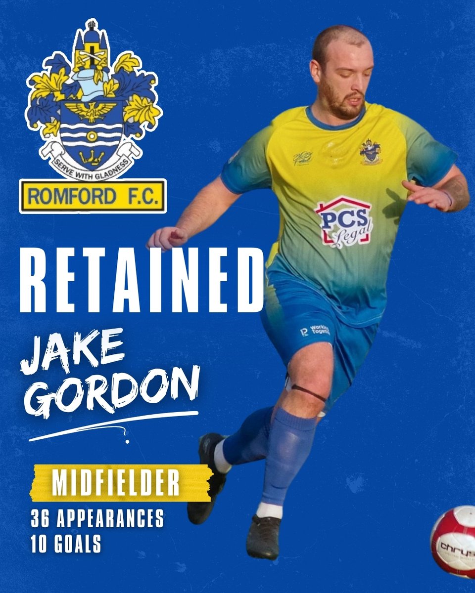 Retained 🖊️ A popular figure among Boro fans and we're sure they will be delighted to see it, Jake Gordon has verbally committed to Romford FC. #UTB
