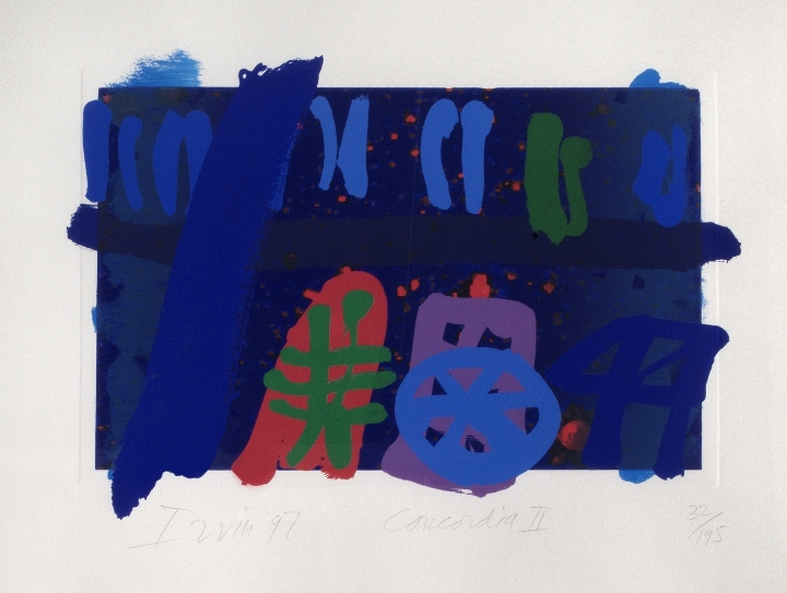 This #FathersDay, honour a dad, grandad or father figure by leaving a message on our Memory Wall. Your tribute helps celebrate their life and supports @StGeorgesTrust 🕊️ bit.ly/4hypeQR

Artwork: Concordia II, Albert Irvin RA, colour screen print edition: 32/195, 1997.