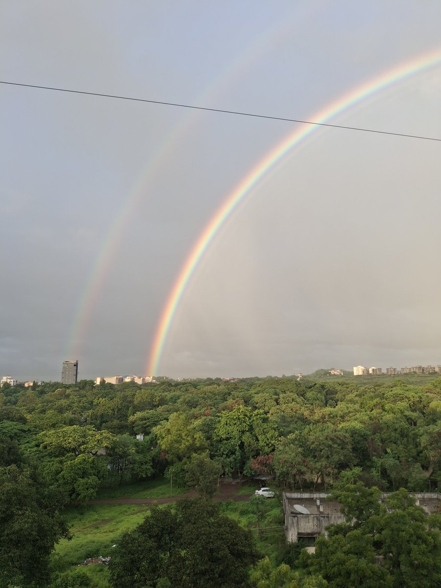<a href="/vineet_mausam/">Dr. Vineet Kumar</a> a double #Rainbow captured at Salisbury Park, Pune