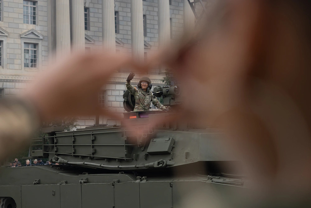 GD_LandSystems's tweet photo. The mighty Abrams main battle tank was a star attraction during the #Army250 birthday parade in Washington!

What else would you expect from the most powerful tank on the planet?

#ArmyBirthday #TeamAbrams #Hooah

📸: Staff Sgt. Brittany Primavera, U.S. Army https://t.co/uCdnnCFQ8V