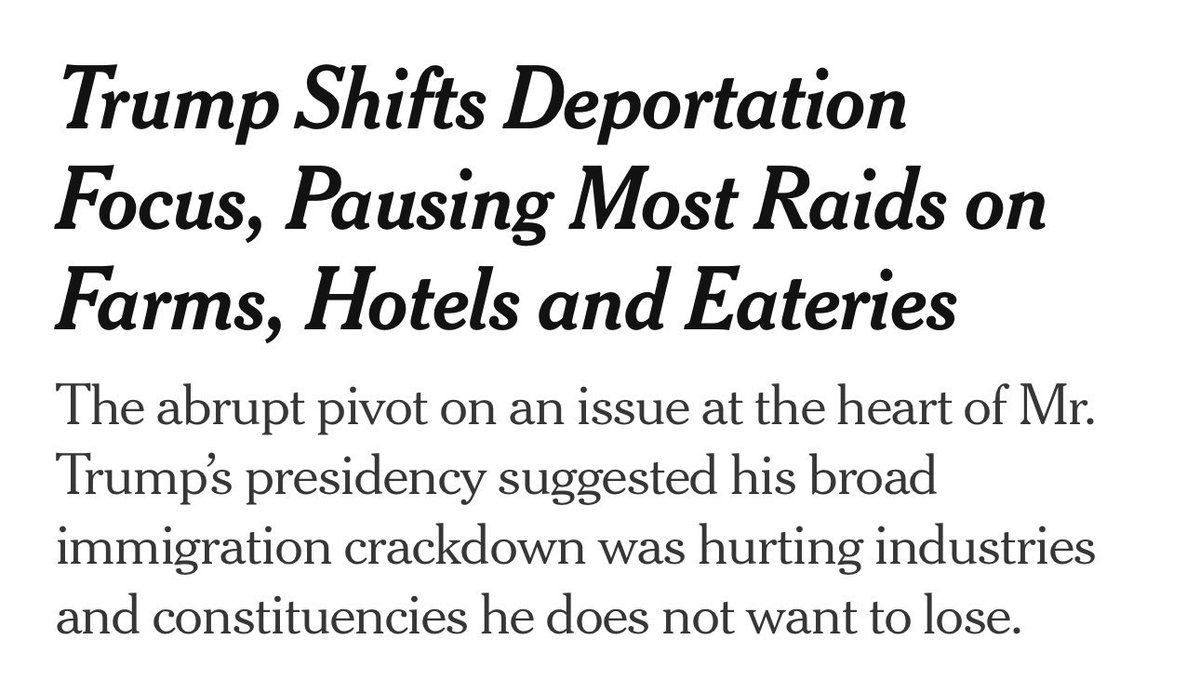 This was one of the worst weeks in the history of America First

-Near total halt to deportations (which were already rock bottom low at roughly 350 per day) 

-Announcement of 500,000+ new Chinese students coming to America 

-Diplomatic breakdown &amp; impending America-involved