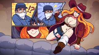 Guard1: Oh fuck!What happened?
Guard2: I don't know!Damn it, we have to fix it!
Lily: It's time to do something.

#RevolverLillies #pixelart  #ドット絵