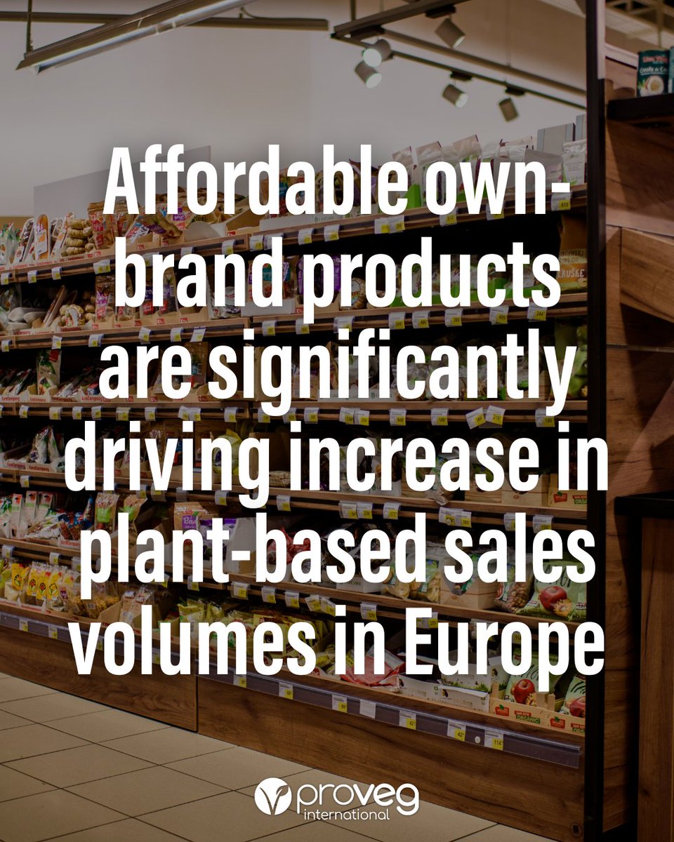 According to research by <a href="/GoodFoodEurope/">The Good Food Institute Europe</a> based on <a href="/WeAreCircana/">Circana</a> retail sales data from 6 European countries, affordable own-brand products have significantly driven the increase in #PlantBased sales volumes between 2022 and 2024 in 🇫🇷, 🇩🇪, 🇮🇹 &amp; 🇪🇸.

🔗 hubs.ly/Q03s763m0