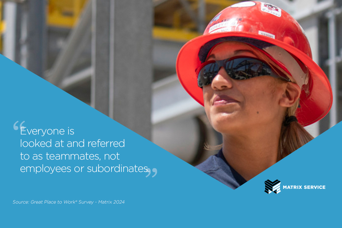 Real employees. Real quotes. Really great reasons to work for Matrix. Quick-apply for craft jobs building critical infrastructure across the U.S. We’re #hiring!

#whyMatrix #matrixcraftjobs #workformatrix  #industrialconstructionjobs #teammatrix

ow.ly/jJag50TvJwG