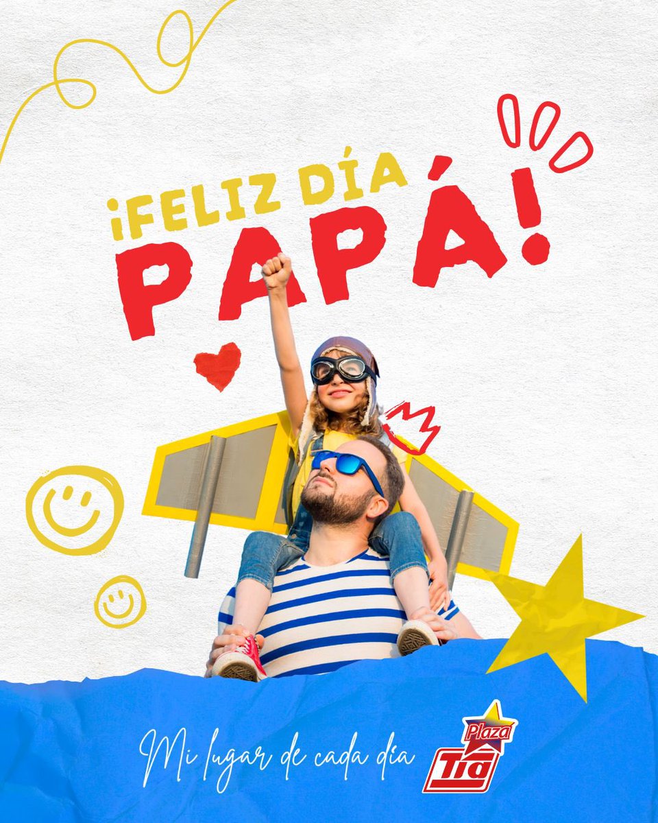 🎉 Hoy brindamos por ellos: los que siempre están, los que nos enseñan, los que con una mirada dicen “¡tú puedes!”.
💙 ¡Feliz Día del Padre!

Gracias por ser parte de la familia de PLAZA TIA. ¡Este día es para ustedes! 🎉