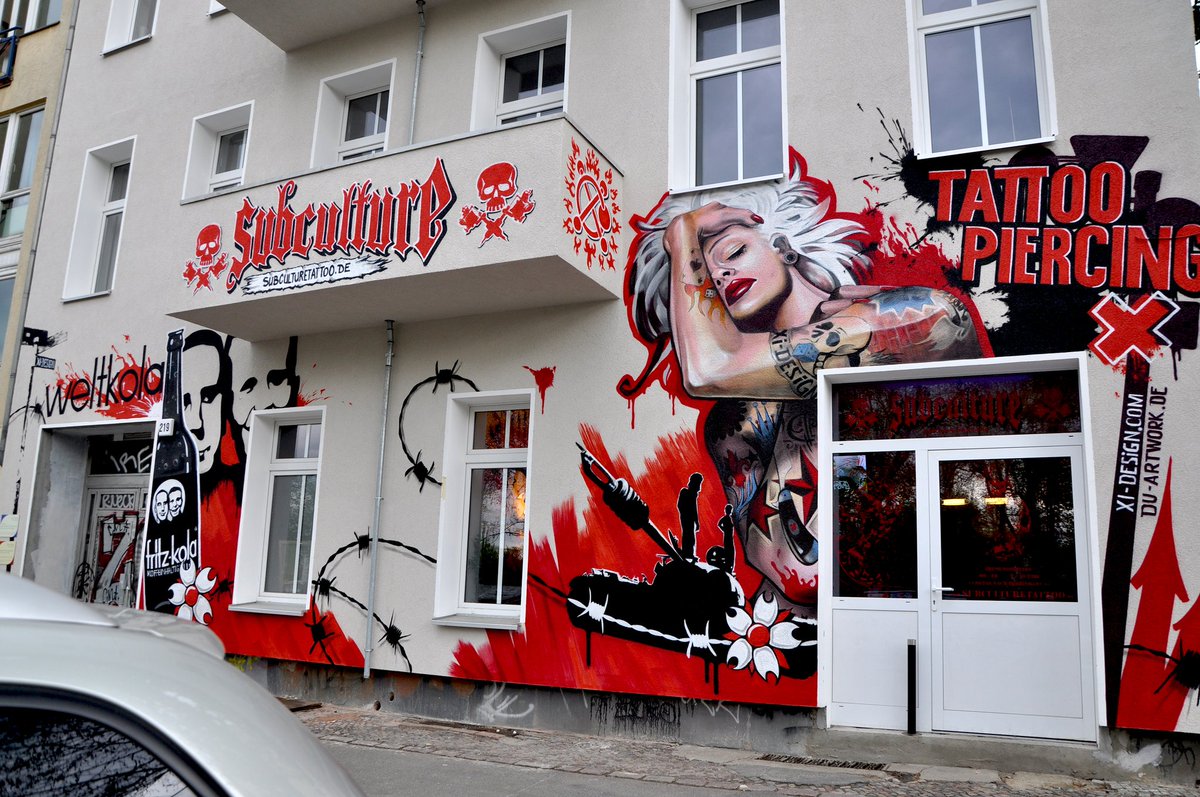 Erstes Subculture Tattoo Studio alter Standort in Prenzlauer Berg Frühjahr 2010. Gestaltung
© 2009-2025 Subculture Tattoo/Xi Design/DuArtwork/Fritz Kola/Tuppens Art 
#tattoostudio #inked #tattoo #tattooartist #berlin #berlintattoo #berlintattoostudio #tattoogermany #tattooeurope