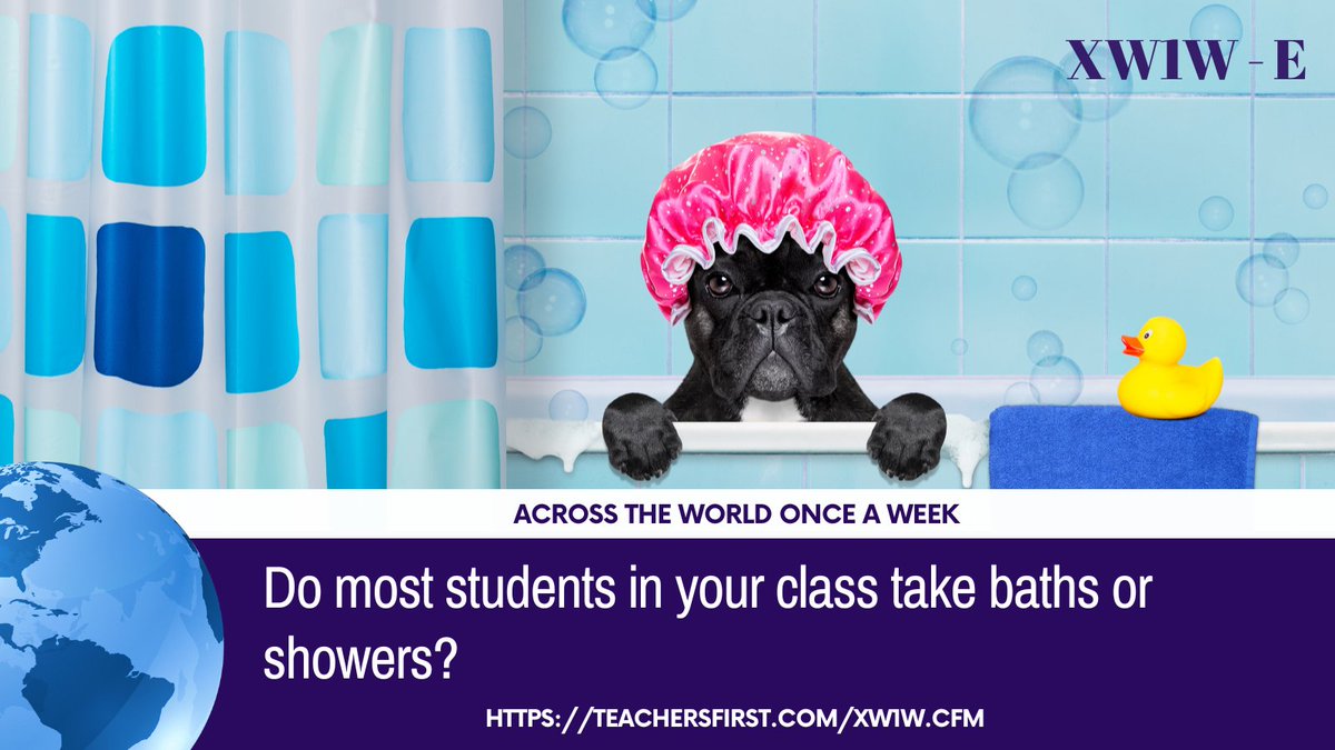 TeachersFirst's tweet image. 🛀🙋‍♀️ Do most students in your class take baths or showers?  bit.ly/3OJQeAr #XW1W-E #socialstudies #TeachSDGs #K12 #SDG6