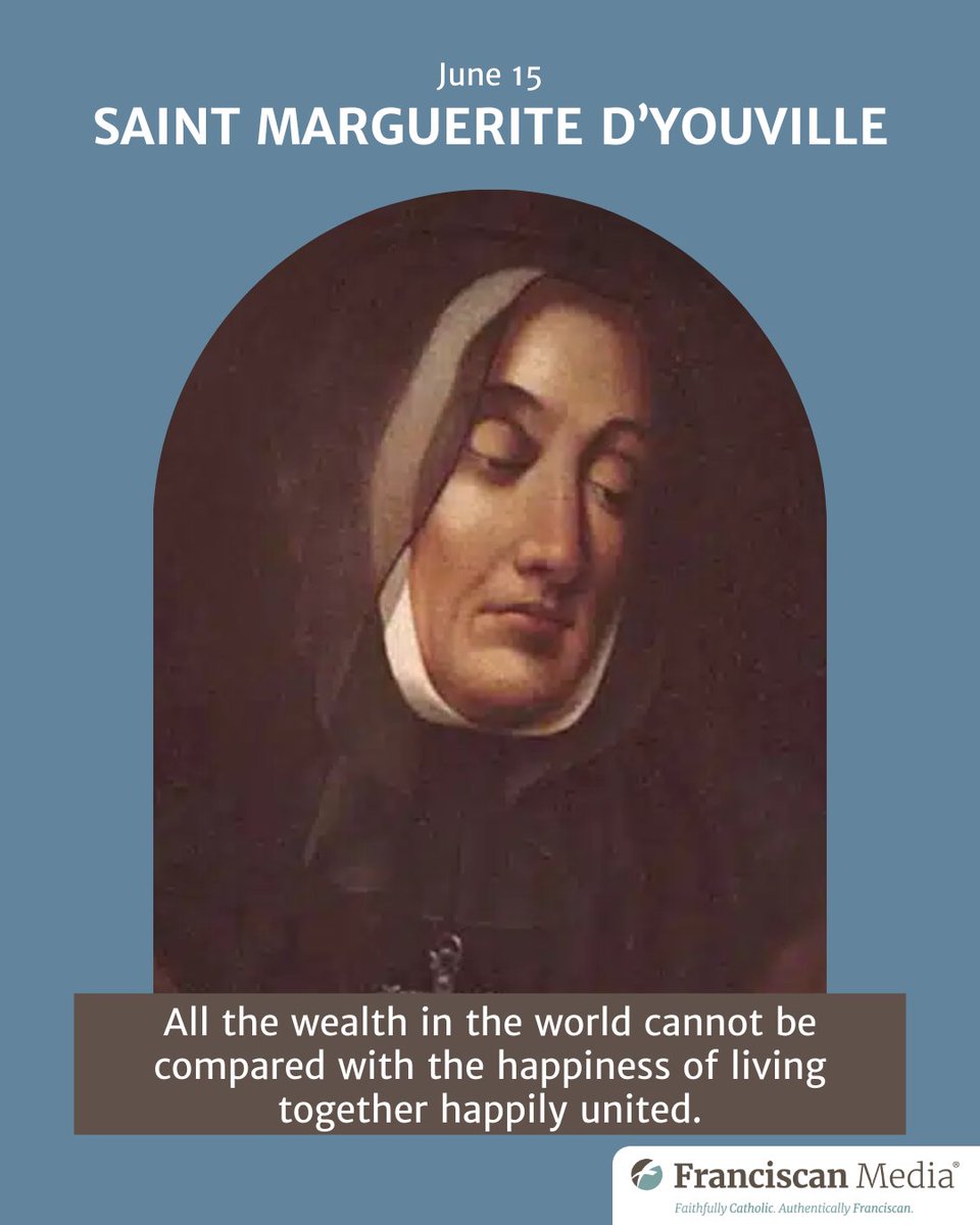 StAnthonyMag's tweet photo. Saint Marguerite d’Youville
Canada’s first native-born saint, St. Marguerite turned personal tragedy into compassion, founding the Grey Nuns and serving the most vulnerable. #StMargueriteDYouville #WomenReligious #HealingThroughService https://t.co/l9M6qTbXyJ
