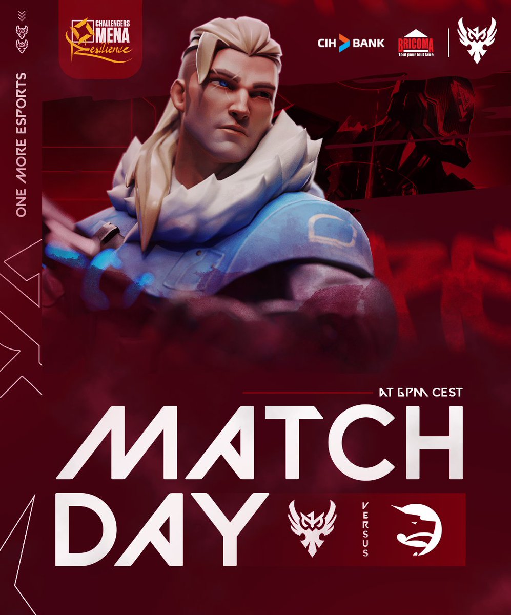 🔥 MATCH DAY 🔥
We're back on the VALORANT battlefield tonight at 6PM CEST in the Challengers MENA!

🦉 We face <a href="/GamaxEsport/">Gamax Esports</a> 

Let’s bring the heat and show what we’re made of! 💪

🔴 Watch it live and support the squad!

#1MUP 🦉
#CIHBANK | <a href="/cihbank/">CIH BANK</a> | #BRICOMA