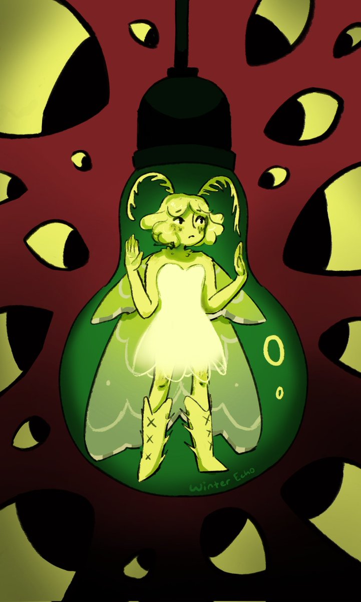 Emerald moth i drew at the end of last month