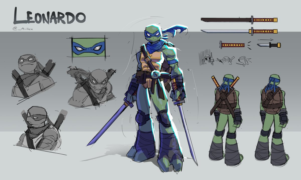 [1/4]
Leonardo's redesign concept art sheet
#TMNT