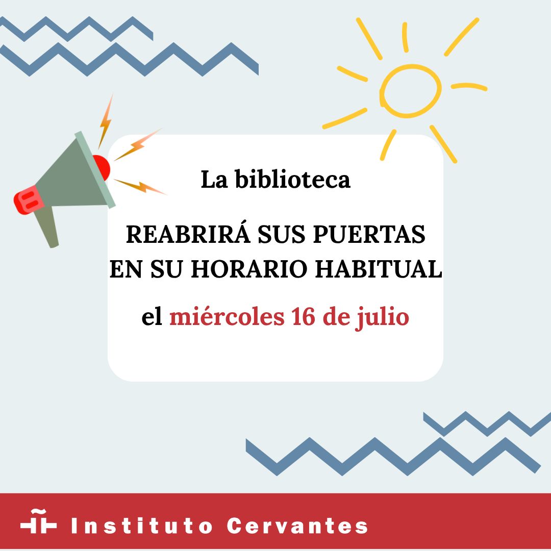 📚 BIBLIOTECA ¡Estamos de vuelta en breve!
La biblioteca del @ICCAiroo reabre sus puertas este próximo martes 16 de julio en su horario habitual.
Te esperamos para seguir disfrutando de la lectura, el estudio y muchas actividades más.
¡Nos alegrará volver a verte! 😊
