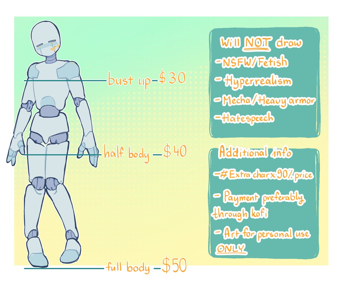 reeubii's tweet image. ⭐️HII IM OPENING MY COMMS FOR THE FIRST TIME!!

only 2 slots are opened for now, dm me if you are interested!!
more info+tos in my strawpage :]
reeubii.straw.page/commision

[RTs are much appreciated!!]