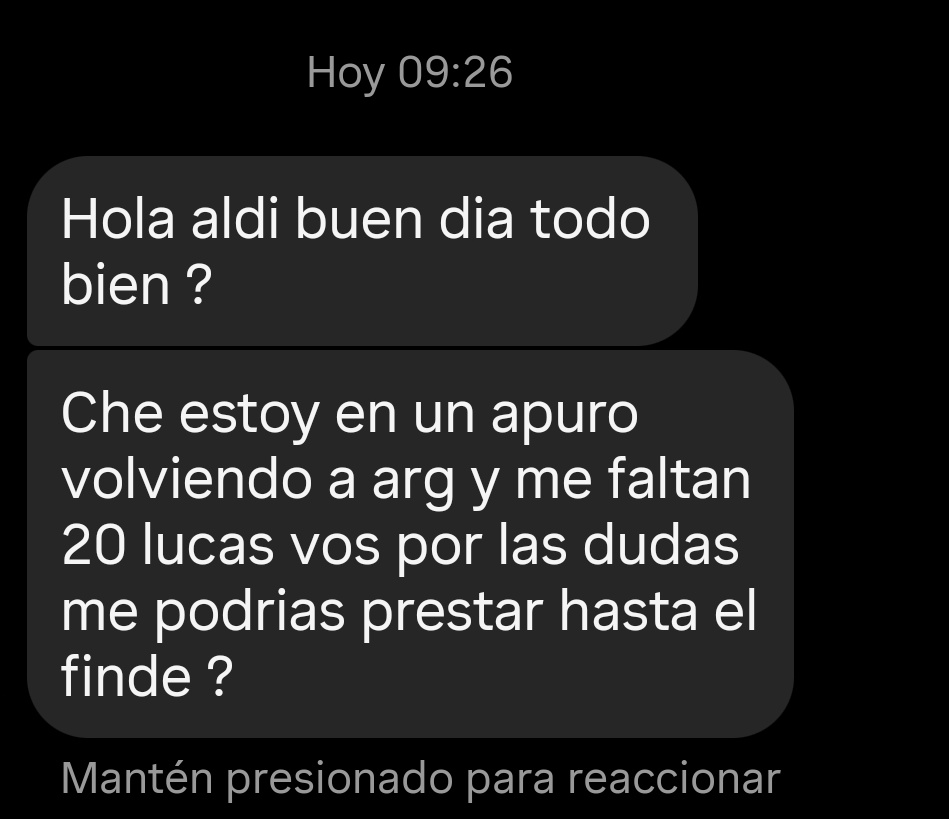 Yo con 25 deudas metidas en el orto y 200 pesos en mercado pago