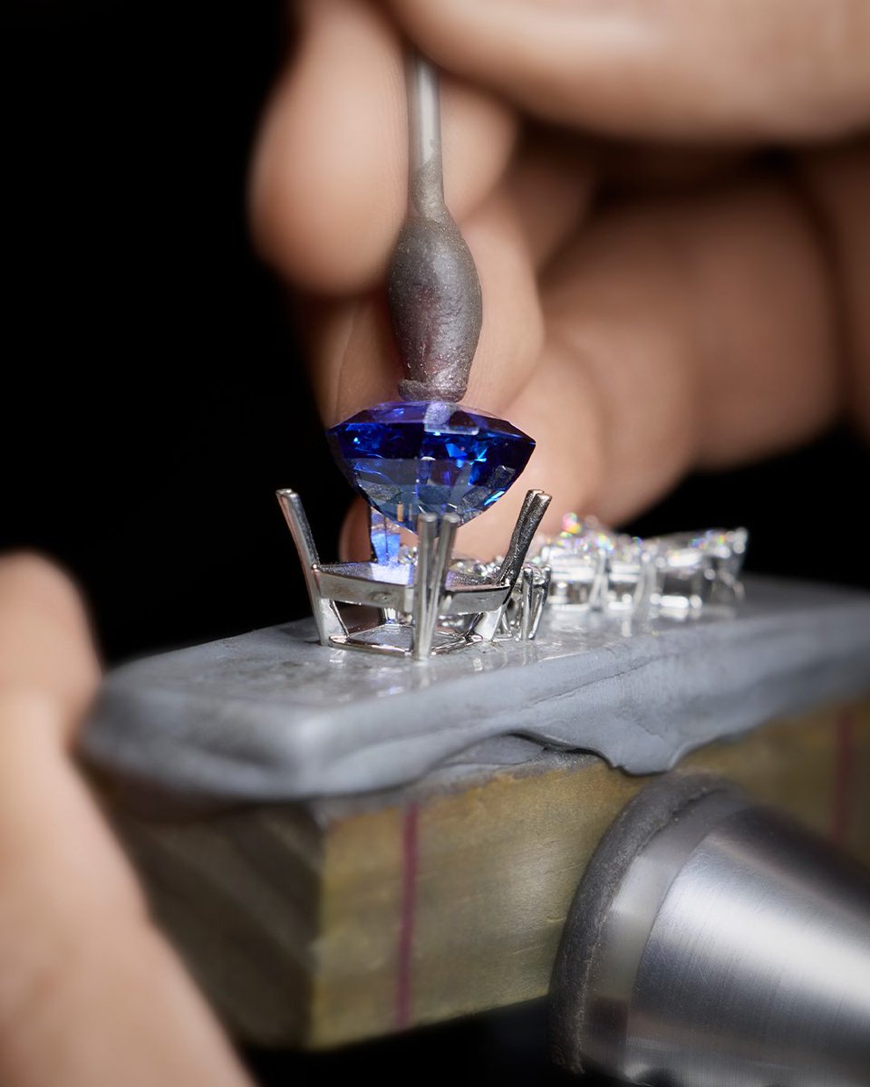 HarryWinston's tweet photo. This necklace honors a brilliant legacy of excellence—where each sapphire and diamond is meticulously handset into gleaming platinum with unwavering precision. #HarryWinston #WinstonHighJewelry https://t.co/bXYpNJrarH