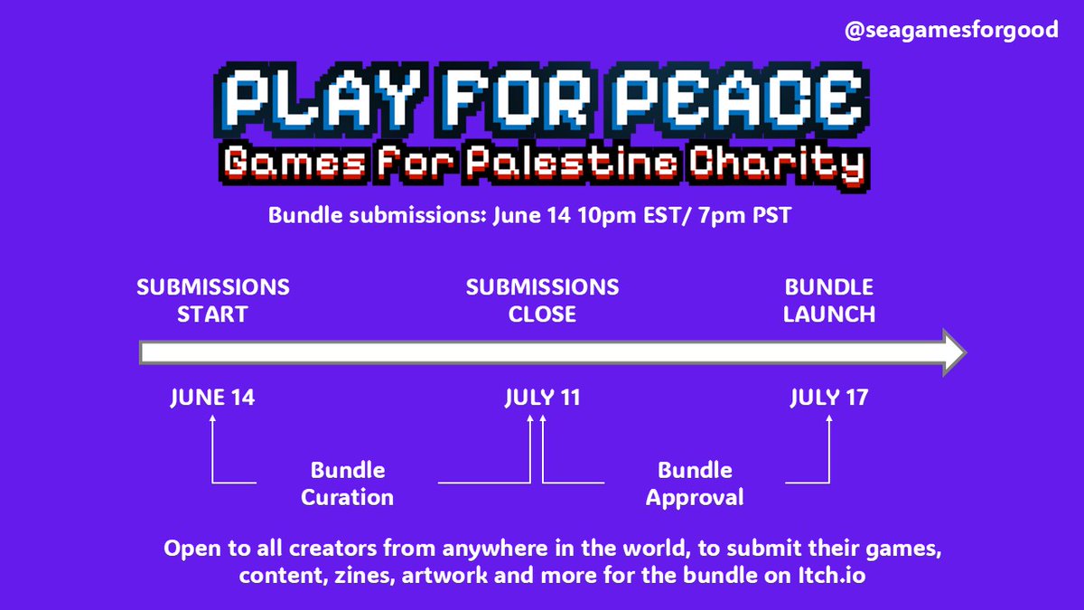 Submissions are open for the Play for Peace: Games for Palestine Charity bundle on <a href="/itchio/">itch.io</a>! Make sure to follow <a href="/seagamesforgood/">SE Asian Games for Good</a> 😀

theindiegamecafe.substack.com/p/games-for-pa…