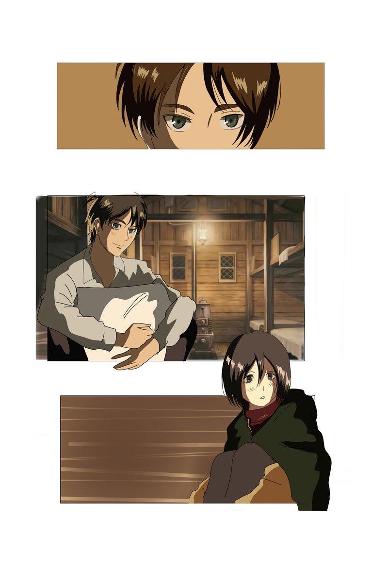 Elainesan9's tweet photo. Eren x Mikasa comic page 2
Text textless 
#eremika  
#AttackOnTitan
#進撃の巨人 https://t.co/6HozLE4iLg