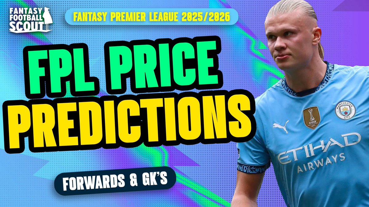 💥 FPL PRICE PREDICTIONS!
🎙️ <a href="/FFScout_Tom/">Tom #FPL</a> x <a href="/FPLFamily/">FPL Family</a>

We price up the forwards and goalkeepers! 🏷️

👉 youtu.be/z8s6-DhxVZ8