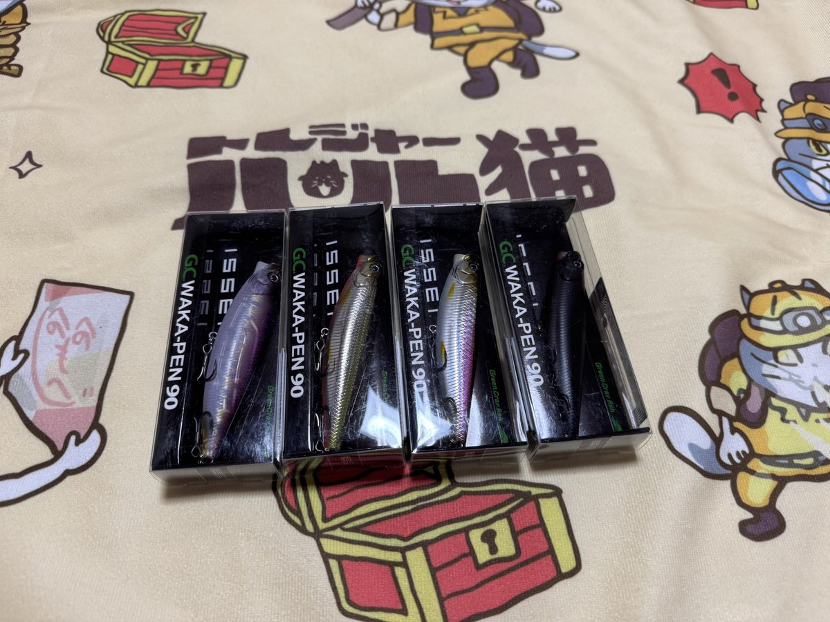 ワカペン買ってきたよ✨

今回はピンクオイカワ(みーさんの)とアカハラブラックと夕方シークレット買うつもりでお店行ったけど見たら欲しくなる😍
村上シャッドとワカサギも追加で🤭

ワームはまだ入荷してなかったので聞いたらまた後日入るみたいなので迎えに行く👍
