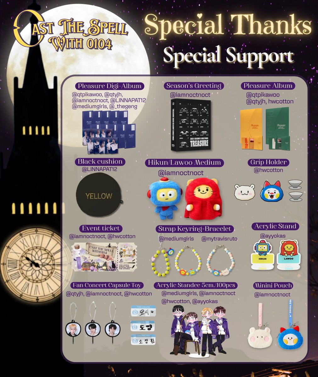 🪄— 𝑪𝒂𝒔𝒕 𝒕𝒉𝒆 𝒔𝒑𝒆𝒍𝒍 𝒘𝒊𝒕𝒉 𝟎𝟏𝟎𝟒🔮
• 𝙰 𝚜𝚙𝚎𝚕𝚕 𝚘𝚏 𝚝𝚑𝚊𝚗𝚔𝚜 🪶📜
#Castthespellwith0104 

Lucky draws support

𝘗𝘭𝘦𝘢𝘴𝘶𝘳𝘦 𝘥𝘪𝘨𝘪-𝘢𝘭𝘣𝘶𝘮
<a href="/qtpikawoo/">₅</a>, <a href="/qtyjh/">baze ✶</a>, 
<a href="/iamnoctnoct/">iamnoctnoct</a>, <a href="/LINNAPAT12/">LINNAPAT</a>
<a href="/mediumgirls/">幸福</a>, <a href="/_thegeng/">Jun to the K. 🏁</a>

𝘚𝘦𝘢𝘴𝘰𝘯’𝘴 𝘨𝘳𝘦𝘦𝘵𝘪𝘯𝘨