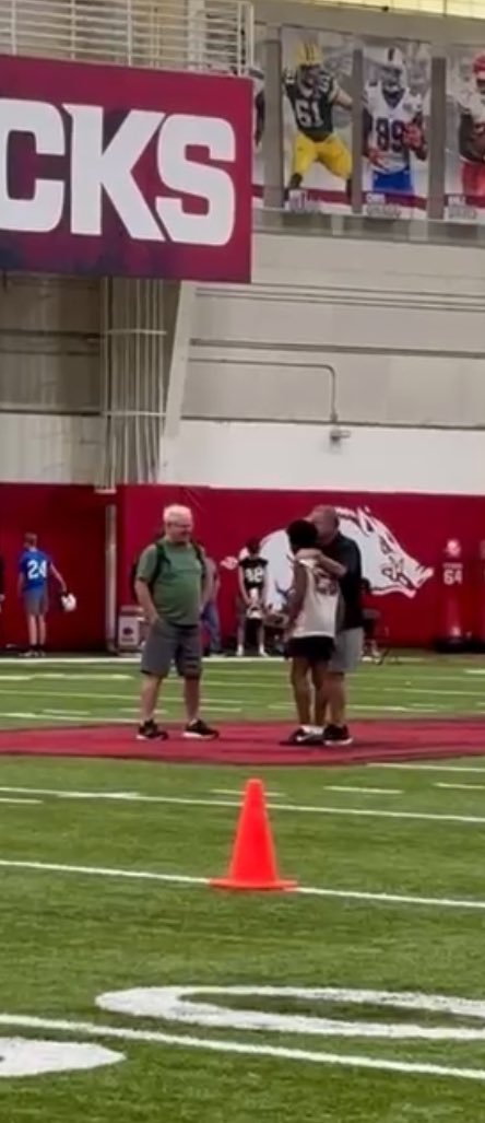 Enjoyed meeting and talking to <a href="/CoachSamPittman/">Coach Sam Pittman</a> at the <a href="/RazorbackFB/">Arkansas Razorback Football</a> great day. ⚡️#BlayzeBuchanan⚡️