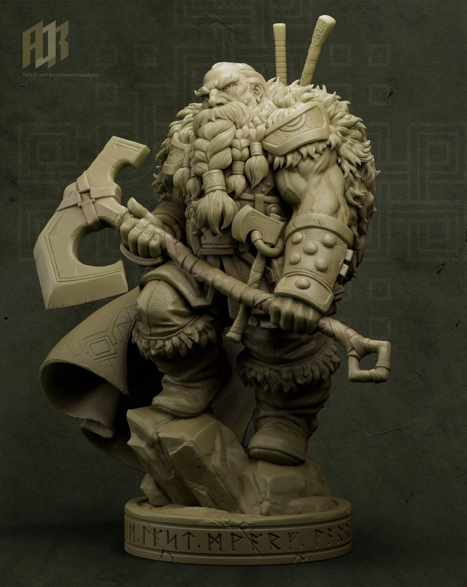 ArtofRishikesh's tweet image. Had a great time sculpting this Dwarf Warrior in my free time .A collab with my friend @max_dunbar who provided me with his amazing concept art . For more render views . Check out my Instagram page instagram.com/rishikeshnandl…