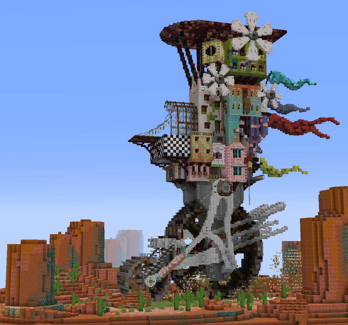ひさしぶりに巨大建築作った
#はね鯖 #Minecraftbuilds
