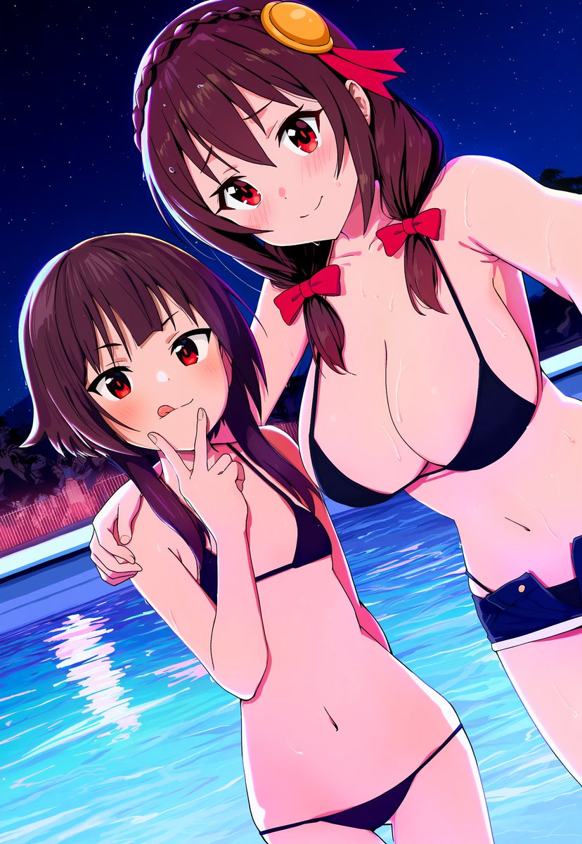 megumin_aiart's tweet photo. めぐみん &amp; ゆんゆん
#NovelAI #megumin #yunyun https://t.co/O4fPfwMF9k