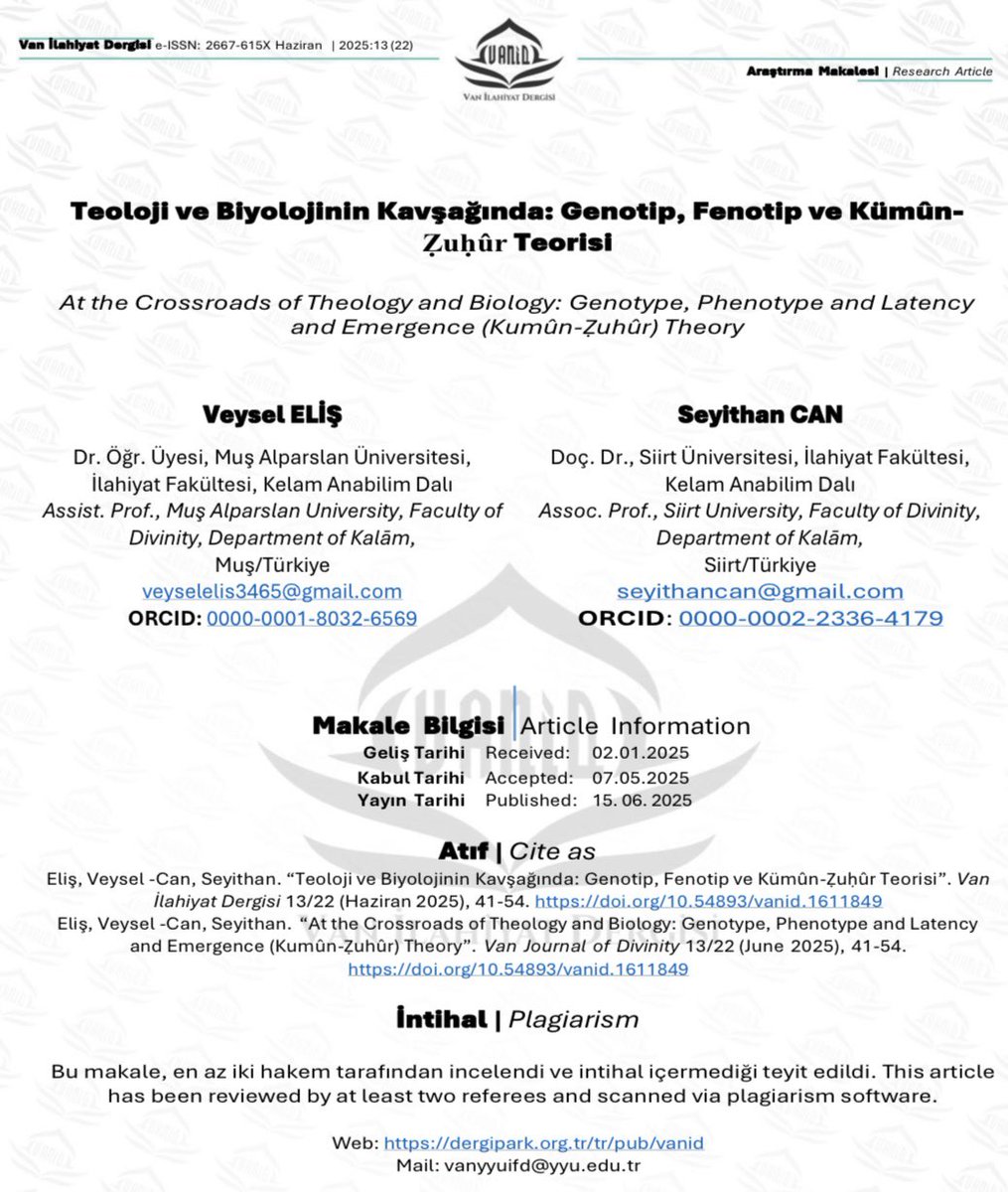 Kıymetli <a href="/seyithancan/">Seyithan Can</a> hocamla beraber kaleme aldığımız çalışmamız yayımlandı.

Alana katkı sağlaması temennisiyle…

dergipark.org.tr/tr/download/ar…